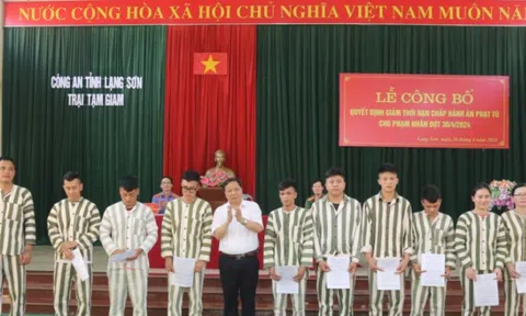 Hàng chục phạm nhân ở Lạng Sơn được giảm án dịp lễ 30/4