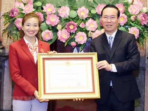 Chủ tịch nước Võ Văn Thưởng biểu dương cá nhân tiêu biểu của đoàn Thể thao Việt Nam