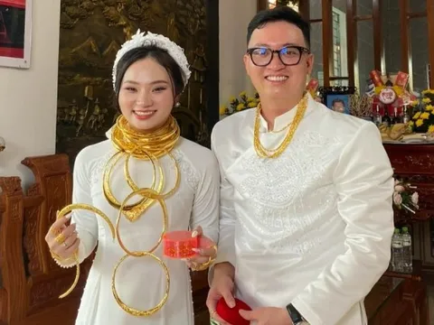 Cô dâu Thanh Hóa nhận hàng chục cây vàng, 5 tỷ đồng quà hồi môn gây 'sốt'
