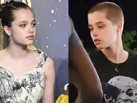 Con gái Angelina Jolie cạo đầu đinh ở tuổi 17