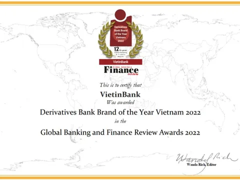 VietinBank - Ngân hàng tiêu biểu về cung ứng sản phẩm phái sinh tại Việt Nam năm 2022