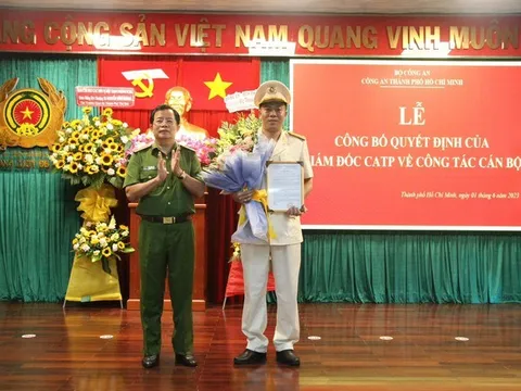 Công bố quyết định của Giám đốc Công an TPHCM về công tác cán bộ
