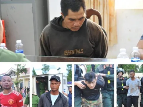 Hình ảnh về nhóm nghi phạm nổ súng tấn công trụ sở công an xã ở Đắk Lắk