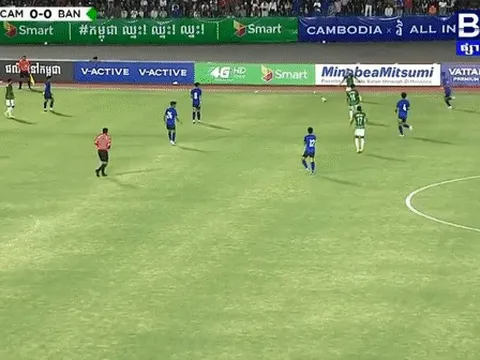 Campuchia thua đội trong nhóm yếu nhất châu Á