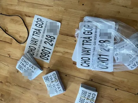 Núp bóng văn phòng bất động sản, dán hàng nghìn tờ quảng cáo cho vay