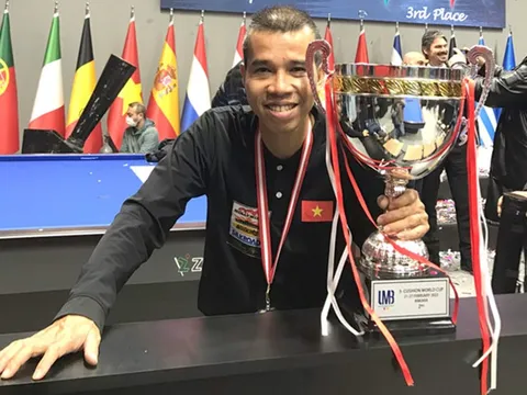 Cơ thủ Việt Nam vô địch World Cup Billiard
