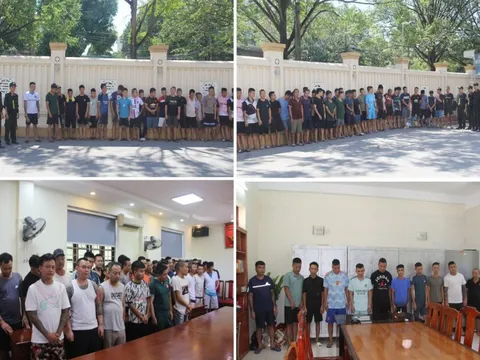 Bắt 142 đối tượng tại sới 'đá gà' ở Thanh Hoá