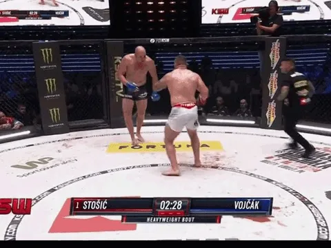 ‘Chiến binh’ Serbia tung 2 cú đấm móc cực mạnh khiến đối thủ ngã gục