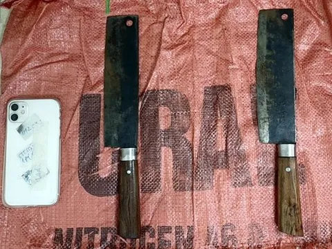 Bắt nhóm thanh niên mang dao đi cướp tài sản