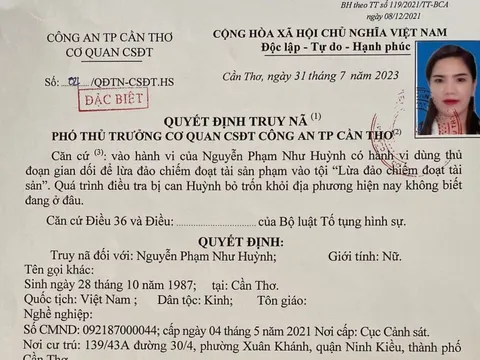 Truy nã đặc biệt người đàn bà lừa đảo 16 tỷ đồng