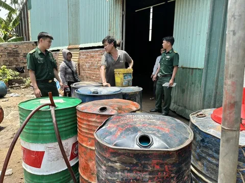 Tạm giữ hơn 2.000 lít dầu DO không rõ nguồn gốc