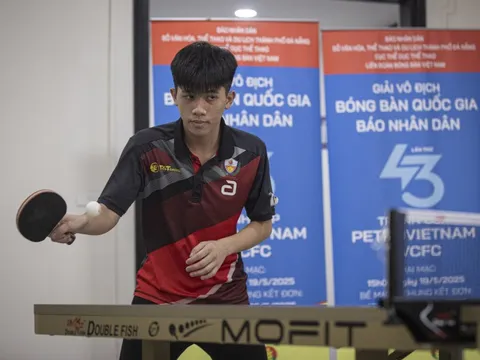 Tay vợt trẻ thách thức cựu binh ở Giải vô địch bóng bàn quốc gia Báo Nhân Dân