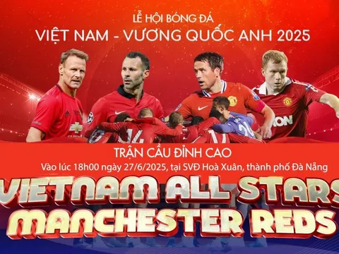 Phát hành không quá 17.000 vé trận bóng của dàn sao MU trên sân Hòa Xuân