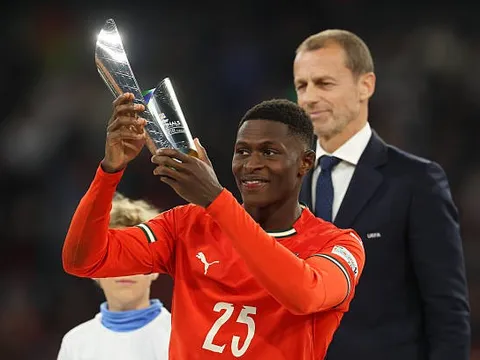 Cầu thủ xuất sắc nhất Nuno Mendes tự hào 'bắt chết' Lamine Yamal ở chung kết Nations League 2024/25