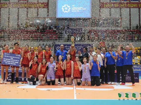 Bóng chuyền nữ Việt Nam lần thứ 3 vô địch AVC Nations Cup
