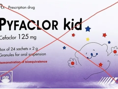 Thu hồi thuốc cốm pha hỗn dịch uống Pyfaclor Kid