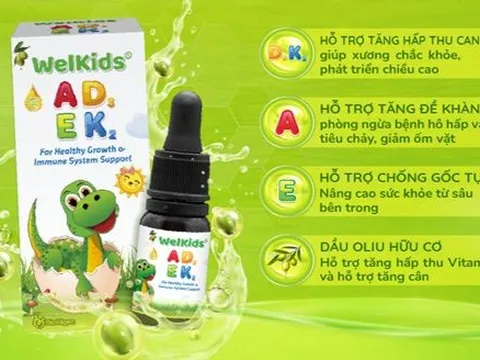 WelKids ADEK bổ sung D3K2 + Vitamin A, E giúp con Cao - Khỏe