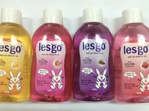 Thu hồi, tiêu hủy lô nước súc miệng Lesgo trẻ em