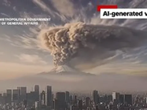 Nhật công bố video mô tả núi Phú Sĩ phun trào để cảnh báo người dân