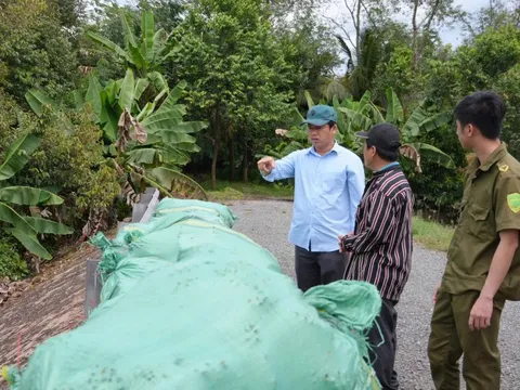 Đổ vỏ sầu riêng gây ô nhiễm, bị công an lập biên bản