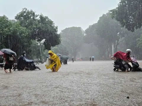 Hà Nội mưa lớn, loạt trường phổ thông, đại học chuyển sang học trực tuyến