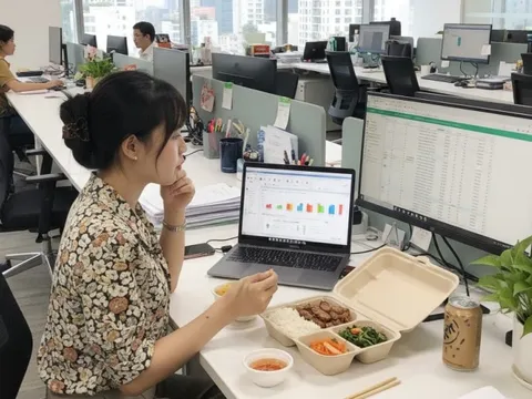 Bữa trưa trước màn hình: Thói quen nhỏ, hệ lụy lớn cho sức khỏe dân công sở