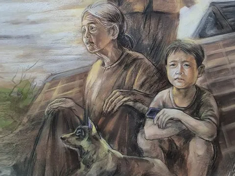 ‘Thương quá đồng bào tôi’ qua nét vẽ của họa sĩ Lê Sa Long